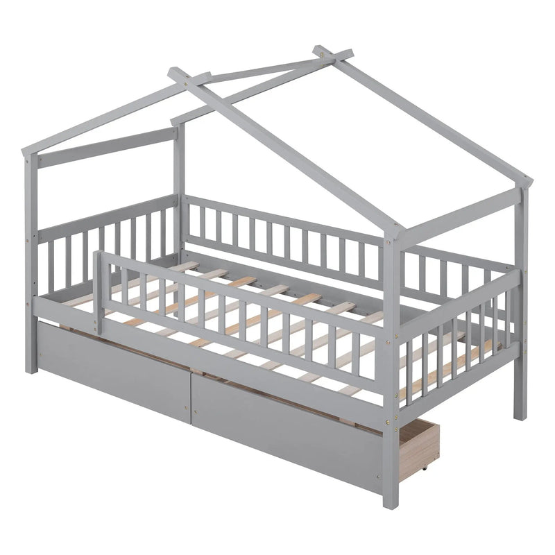 House Bed With 2 Drawers by HouseOfZazla