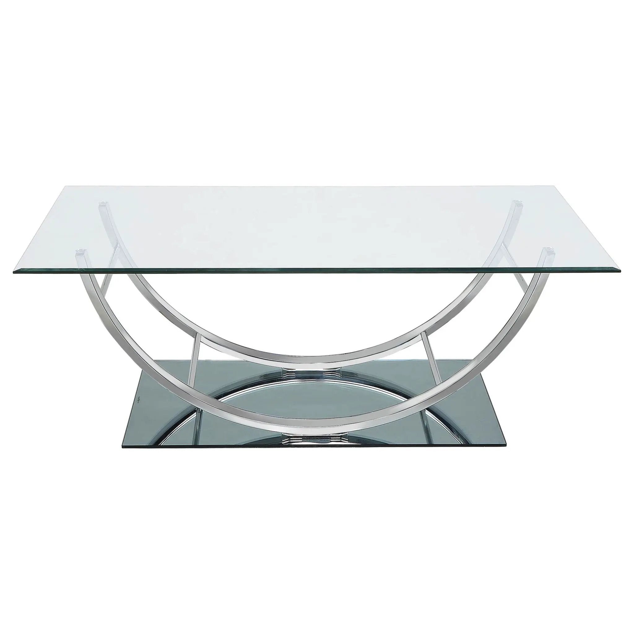 Danville 2-piece Glass Top Coffee and End Table Set Chrome by Unique Piece Furniture
