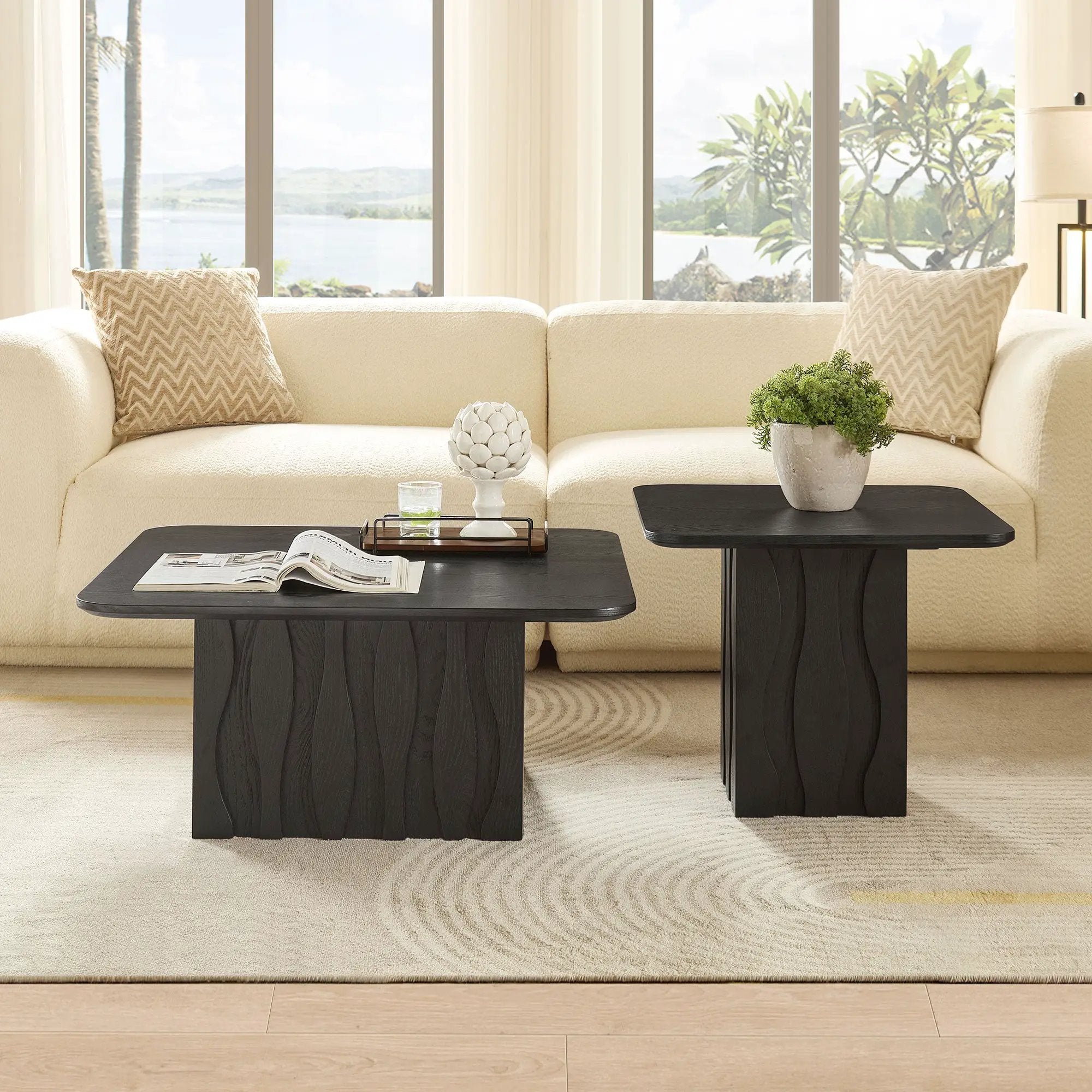 2PCS Nesting Square Coffee Table Set by HouseOfZazla
