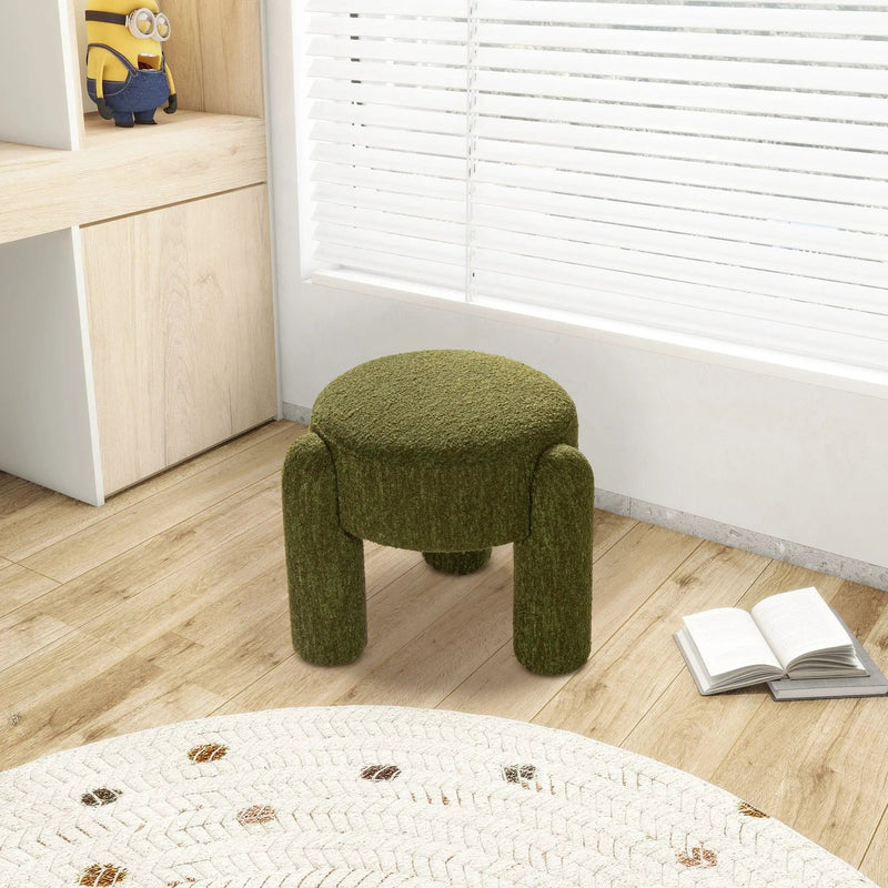 Hugo - Round Fully Upholstered Ottoman by HouseOfZazla