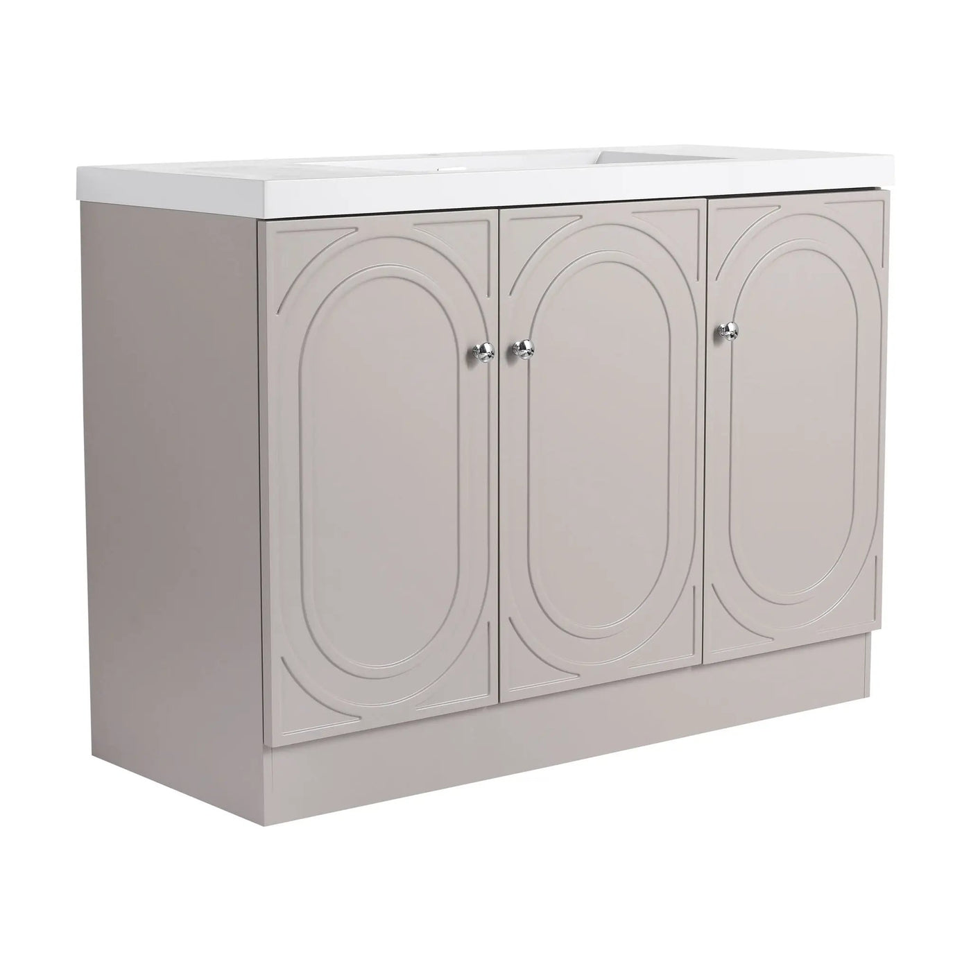 Contemporary Freestanding Bathroom Vanity With Resin Sink & Soft-Close Cabinet Doors by HouseOfZazla