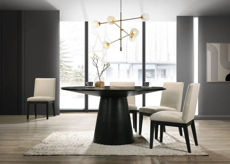 Jasper - Wide Contemporary Round Dining Table Set by Unique Piece Furniture