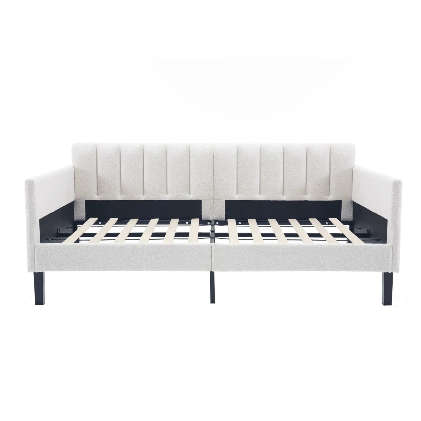 Elena - Boucle Upholstered Daybed, Ribbed Tufted Backrest by Unique Piece Furniture
