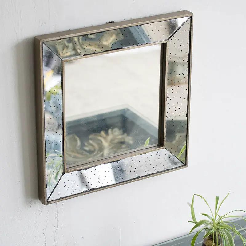 Distressed Accent Mirror, Traditional Style Framed Wall Mirror For Living Room by HouseOfZazla