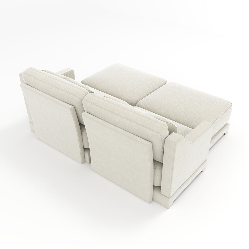 Stylish Sofa With Ottoman And Lumbar Pillows, Ergonomic Design by HouseOfZazla