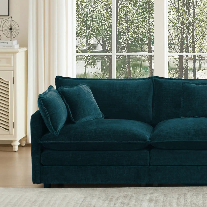 Oversize 3-Seater Sofa with Ottoman by HouseOfZazla