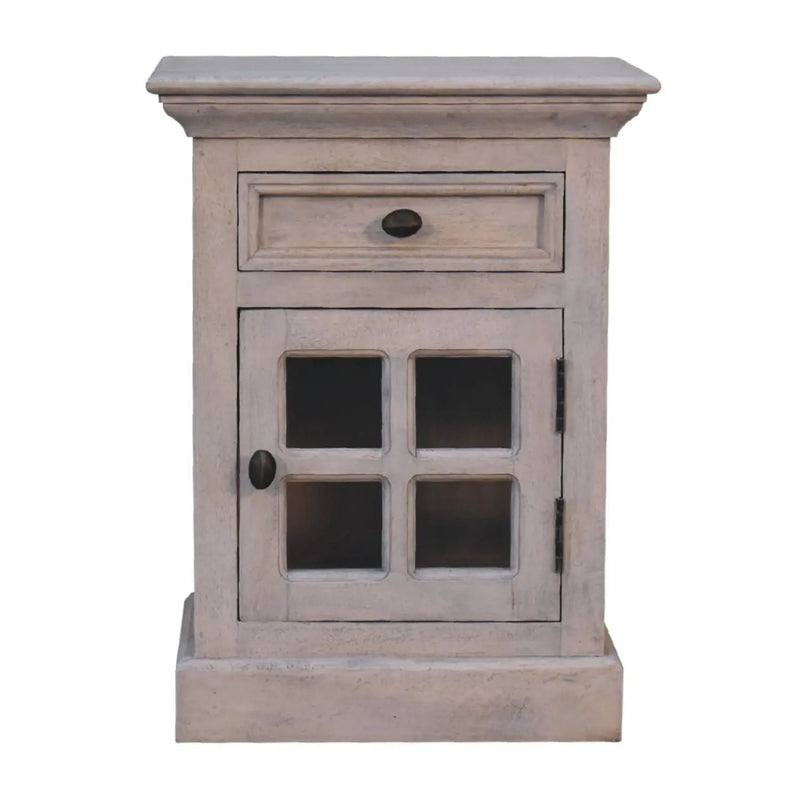 Glazed Bedside Table - Stone White by HouseOfZazla