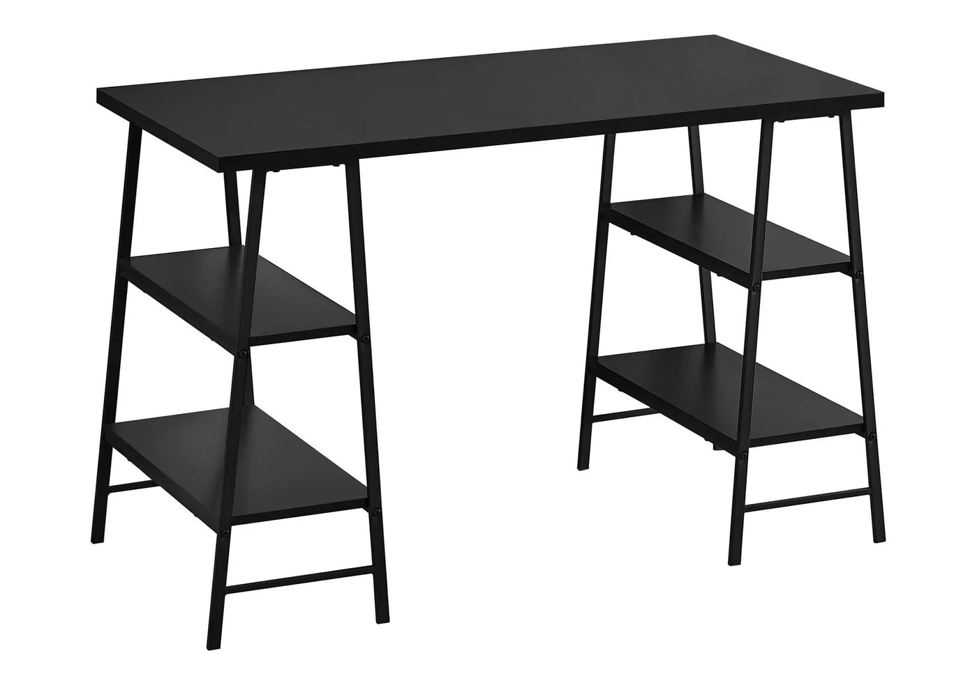 Computer Desk For Home Office, Storage Shelves, Industrial Design by Unique Piece Furniture