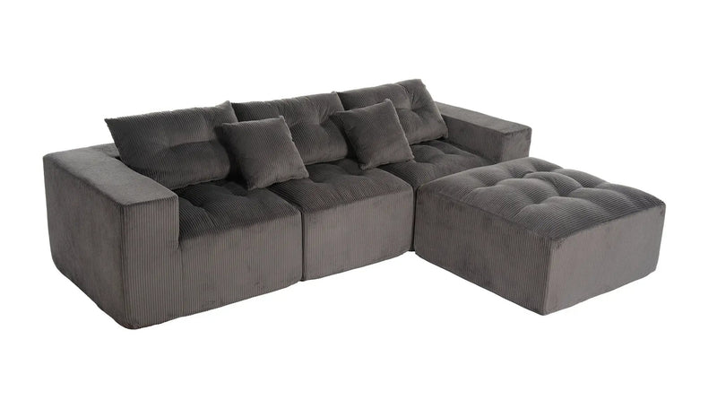 101" L-Shaped Modular Compression Sofa by HouseOfZazla