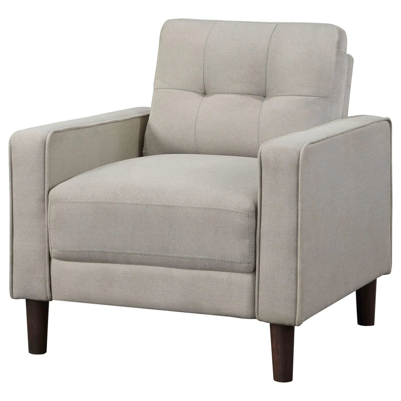 Bowen Upholstered Track Arm Tufted Accent Chair Beige by Unique Piece Furniture