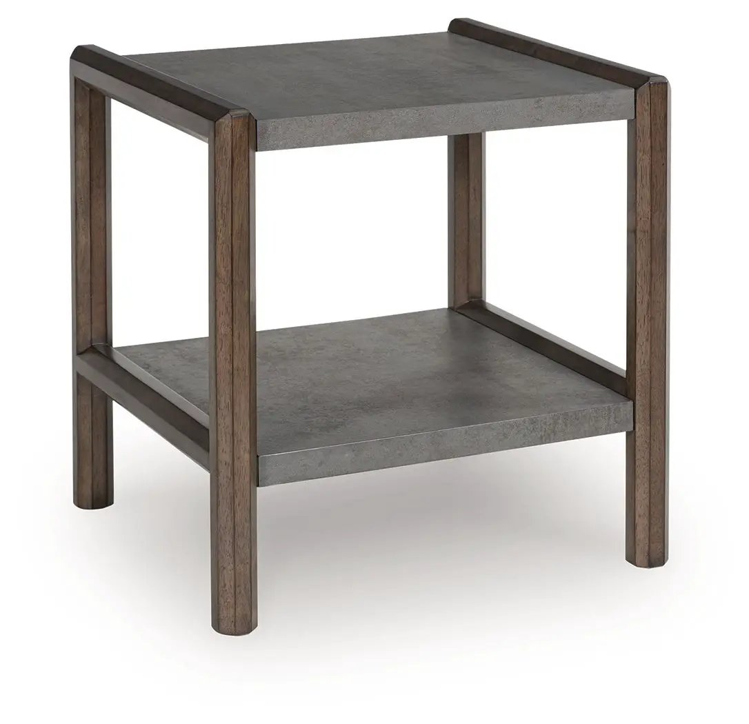 Kallenny - Rectangular End Table - Brown / Gray by Unique Piece Furniture
