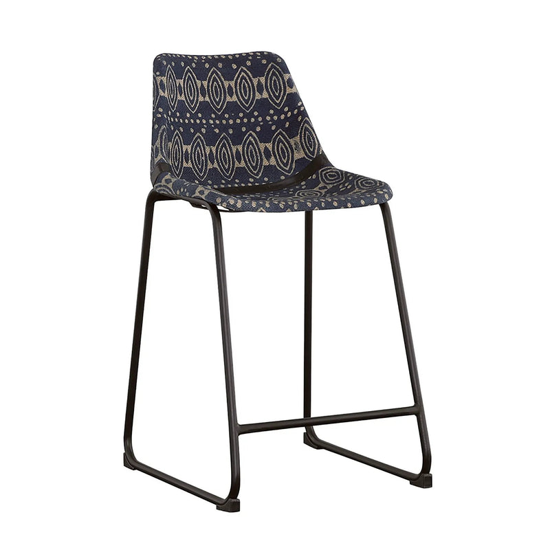 Claire - Canvas Upholstered Counter Chair (Set of 2) - Blue by HouseOfZazla