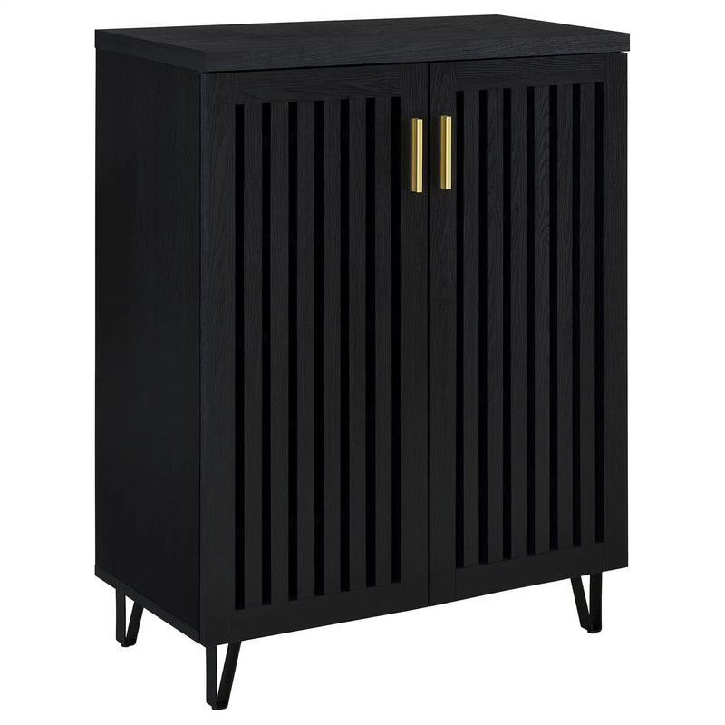 Brixton 2-door Entryway Shoe Storage Cabinets Black by Unique Piece Furniture