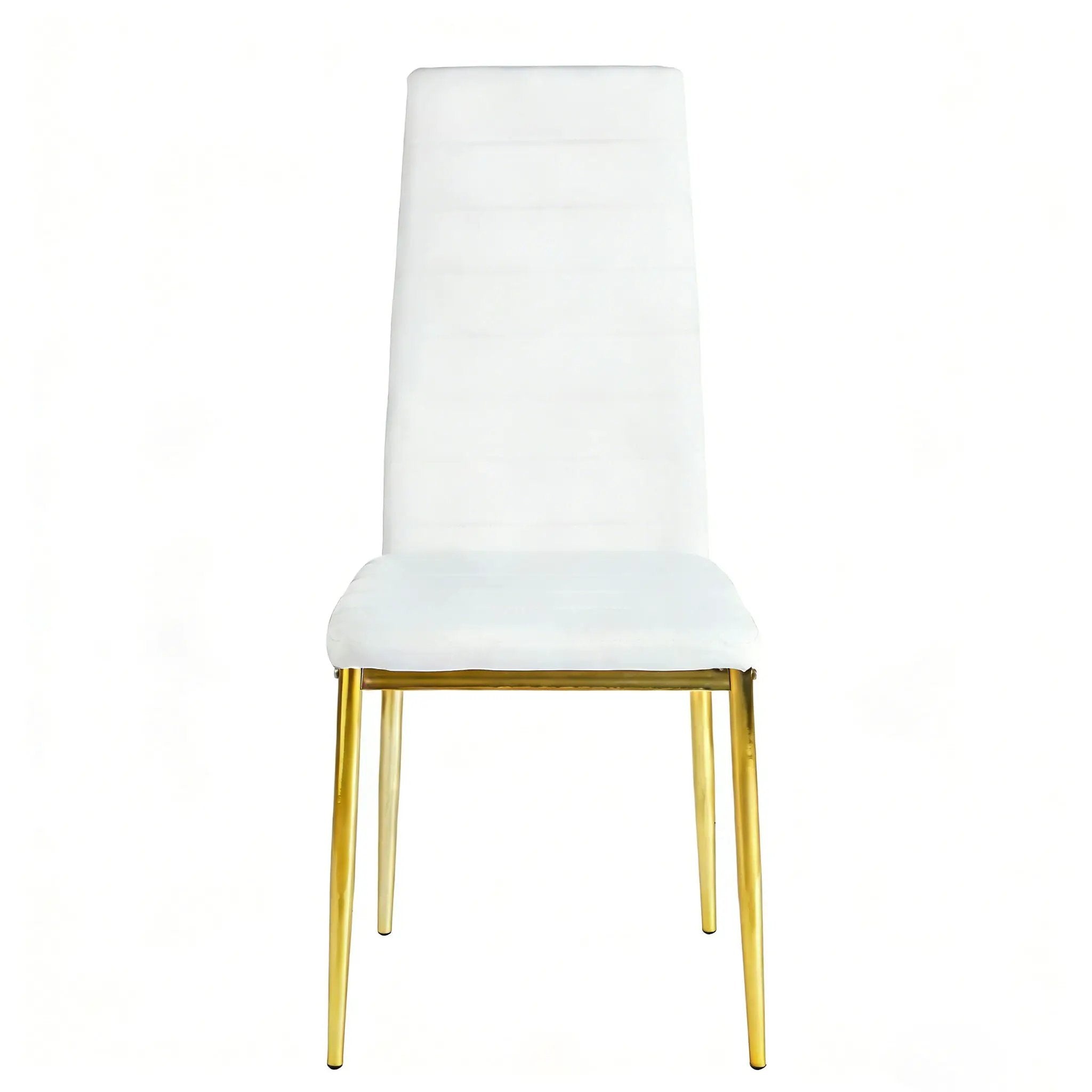 Dining Chair (Set of 4) - Gold / White by Unique Piece Furniture