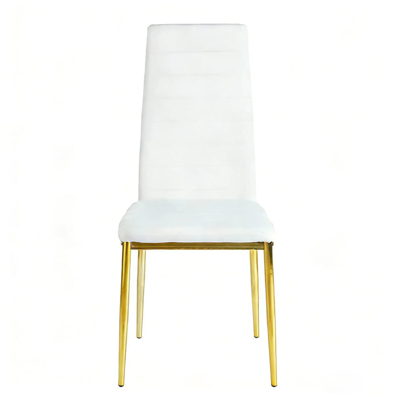 Dining Chair (Set of 4) - Gold / White by Unique Piece Furniture