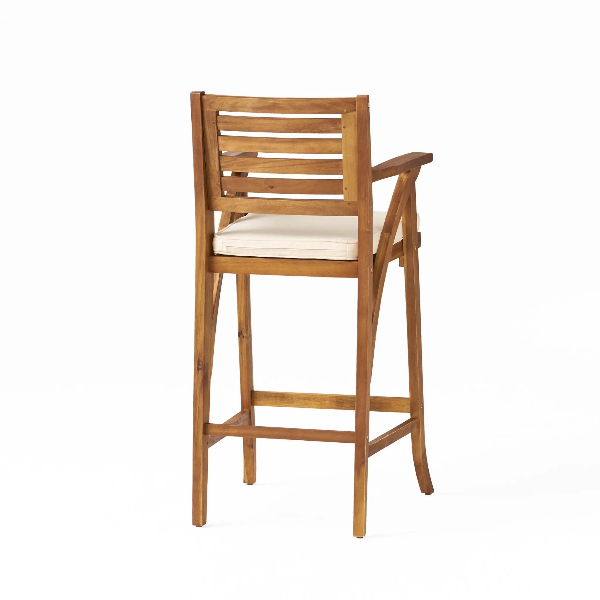 Barstool With Soft Curved Lines And Sturdy Frame (Set of 2) - Brown by HouseOfZazla