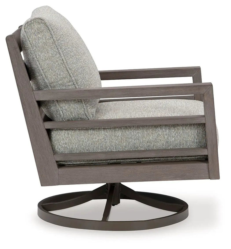 Hillside Barn - Swivel Lounge W/ Cushion - Gray / Brown by Unique Piece Furniture