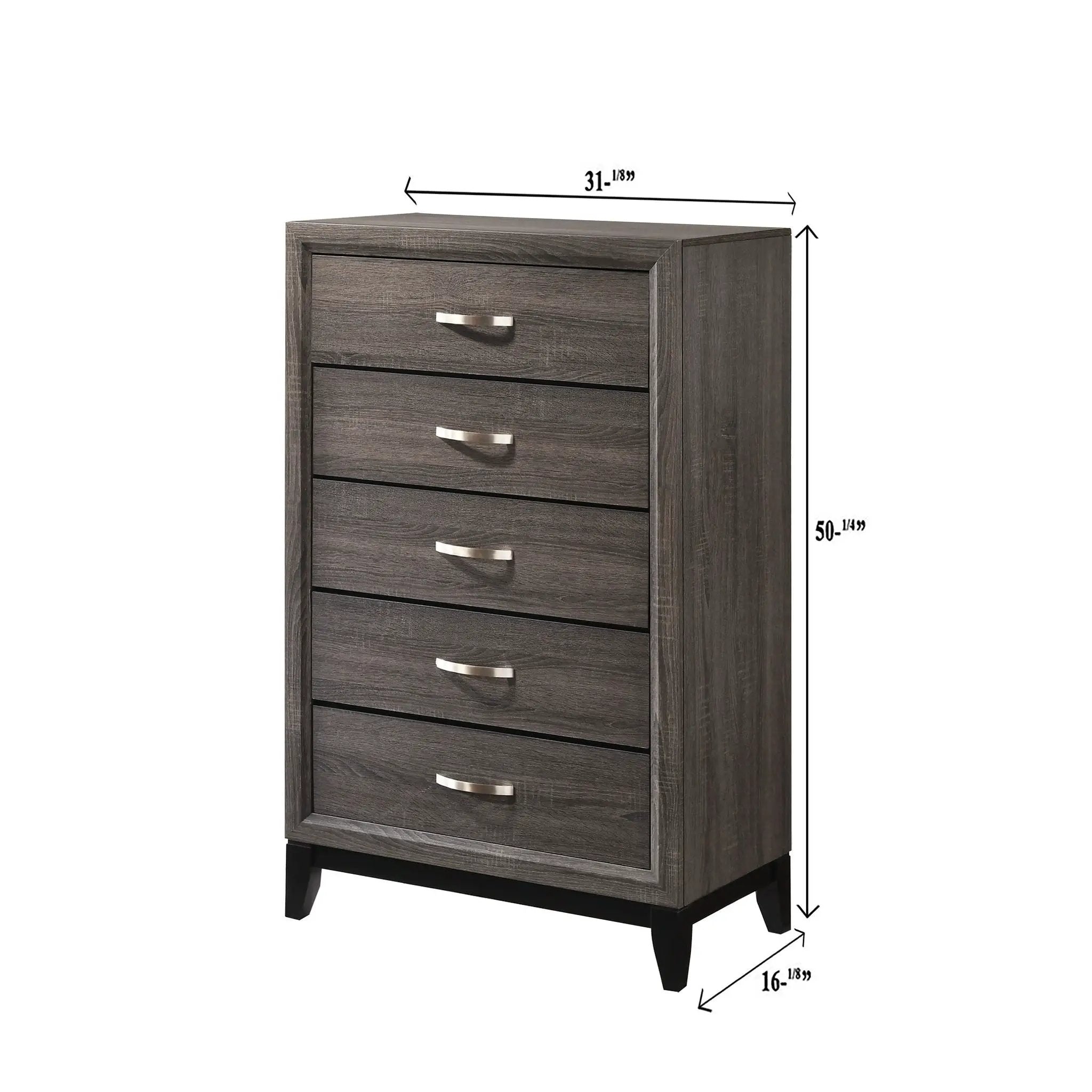 Contemporary 5 Drawer Tall Chest by Unique Piece Furniture