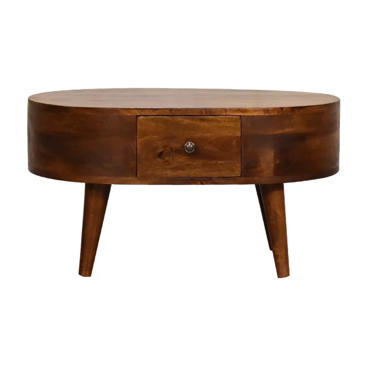 Mini Rounded Coffee Table - Chestnut by Unique Piece Furniture