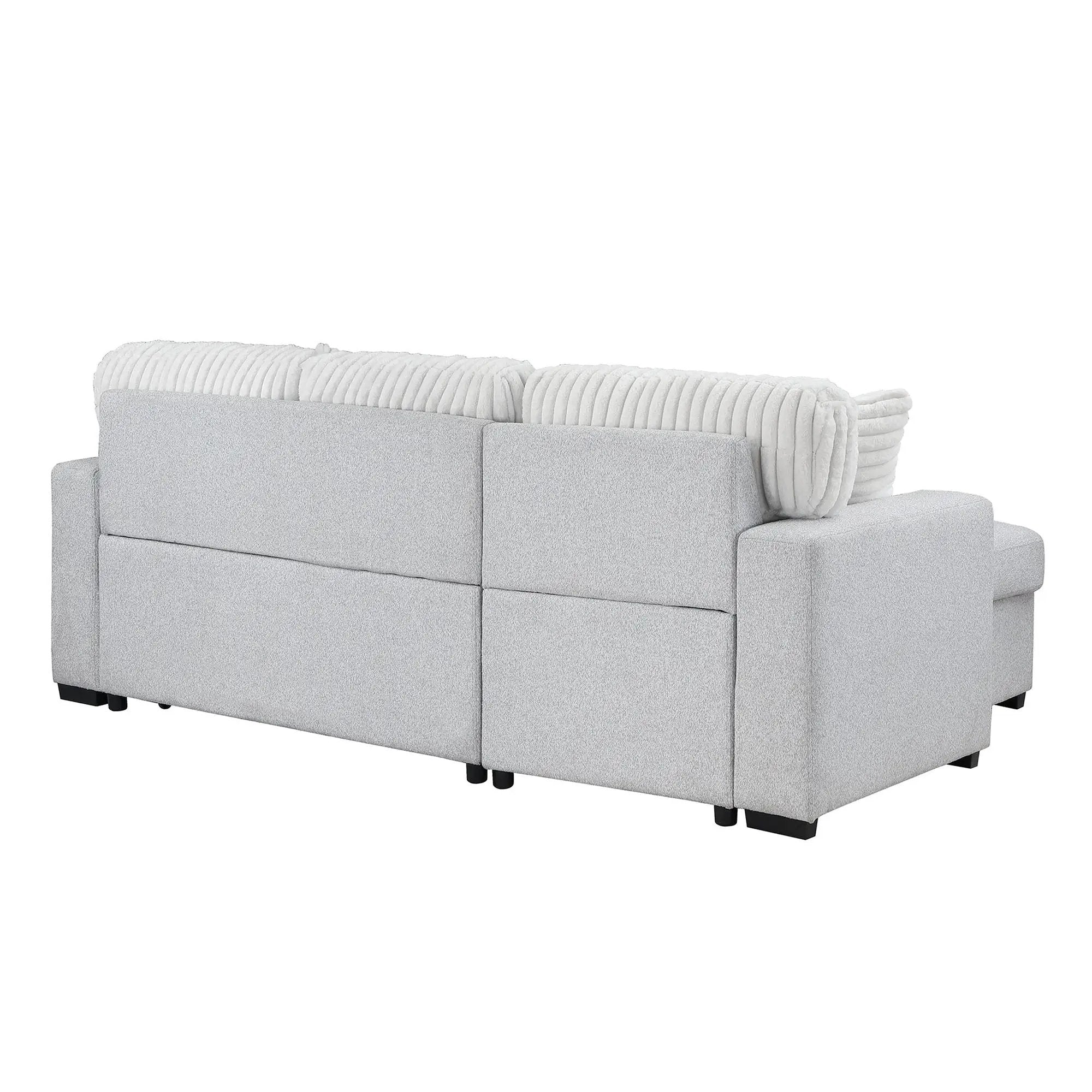 Ford - Reversible Pull Out Sofa Bed - Light Gray by HouseOfZazla