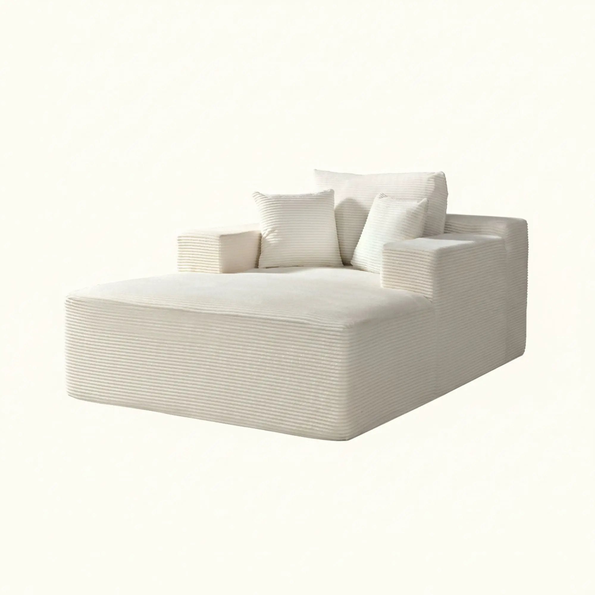 Convertible Chaise Lounge Chair With Wide Armrest & Throw Pillows by HouseOfZazla