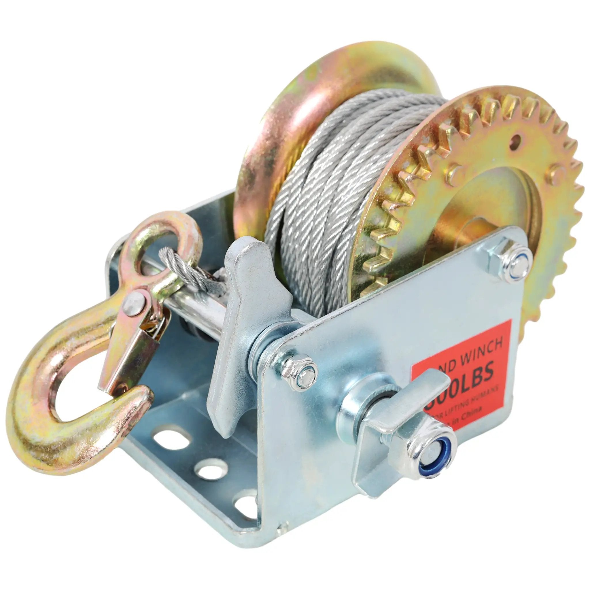 600LBS Hand Winch with 26FT Steel Cable by HouseOfZazla