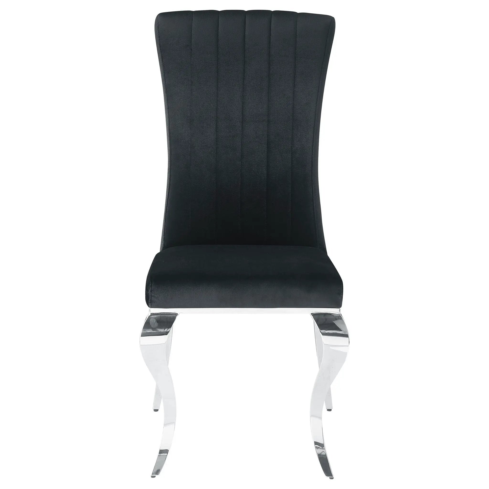 Betty Velvet Upholstered Dining Side Chair Black (Set of 4) by Unique Piece Furniture