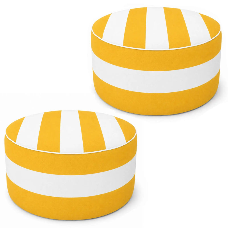2 Pack Outdoor Inflatable Ottoman 21"x21"x9" by HouseOfZazla