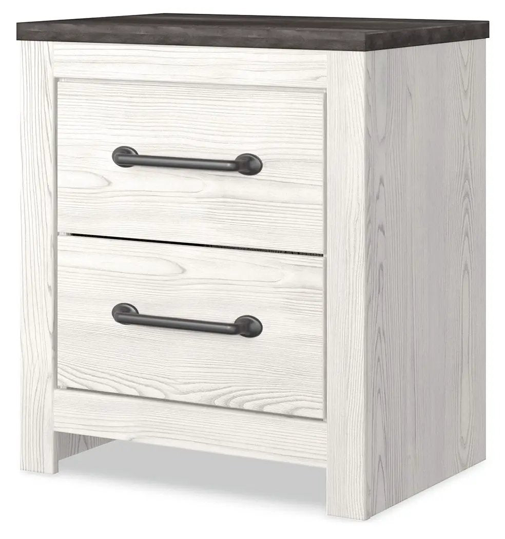 Gerridan - Two Drawer Night Stand - White / Gray by Unique Piece Furniture
