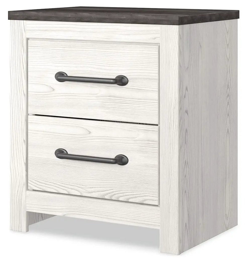 Gerridan - Two Drawer Night Stand - White / Gray by Unique Piece Furniture
