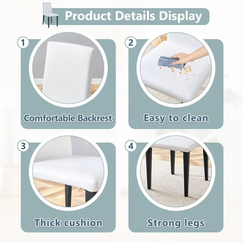Versatile Dining Chairs With Comfortable Design And Metal Legs