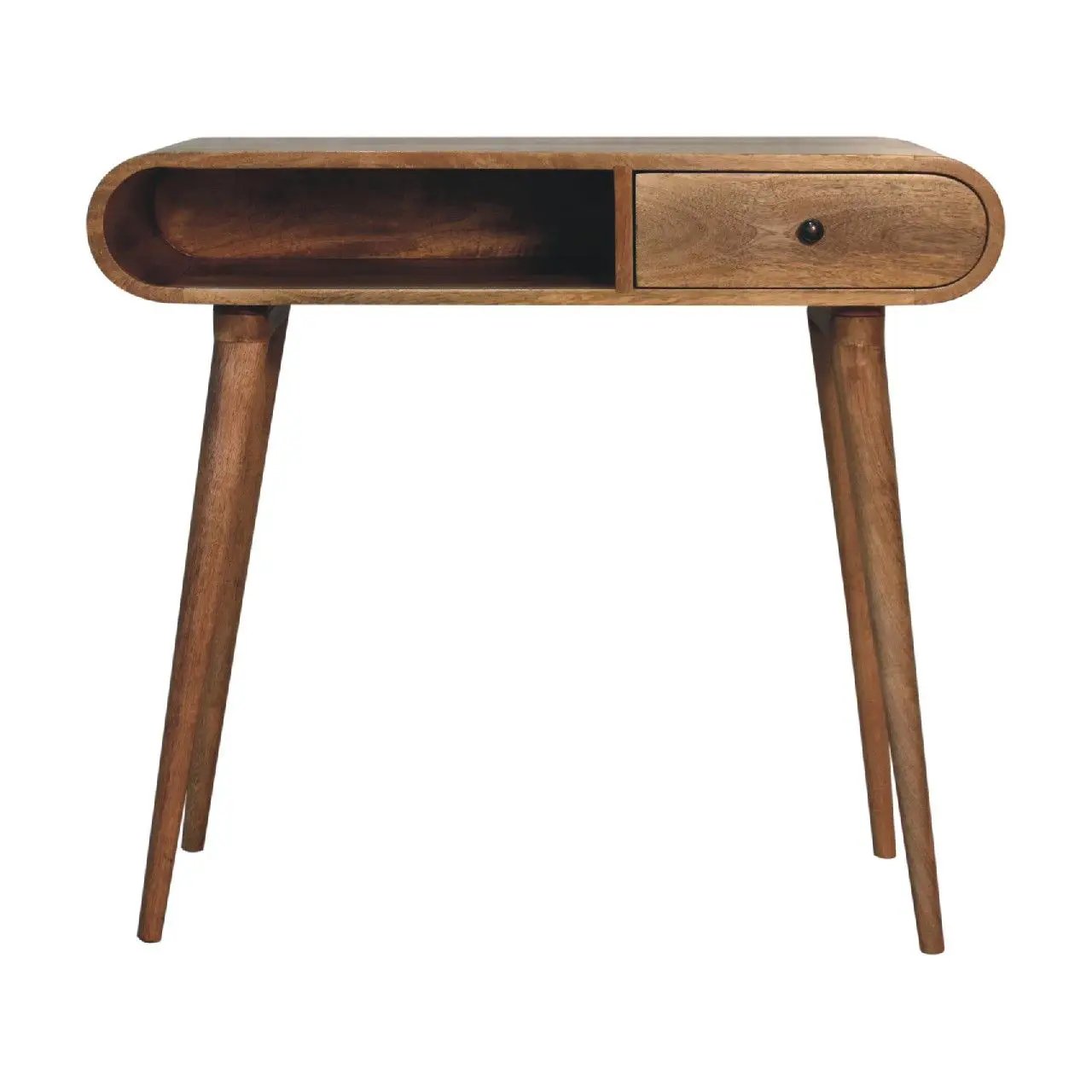 Writing Desk, Curved - Chestnut by HouseOfZazla