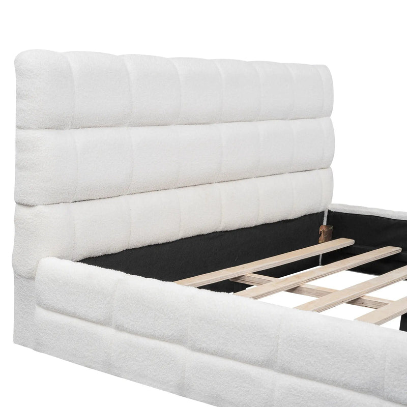 Upholstered Platform Bed With Headboard by HouseOfZazla