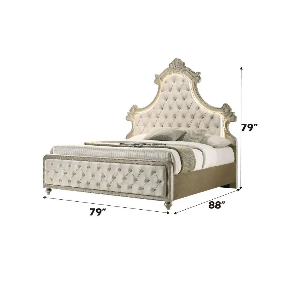 Lucienne - Bed With LED by Unique Piece Furniture