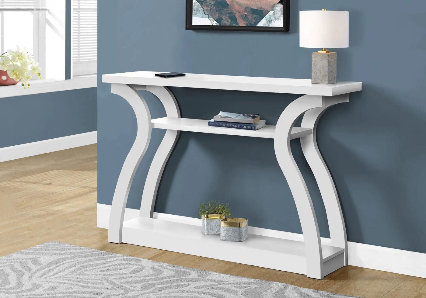 Accent Console Table For Entryway, Unique Curved Design by Unique Piece Furniture