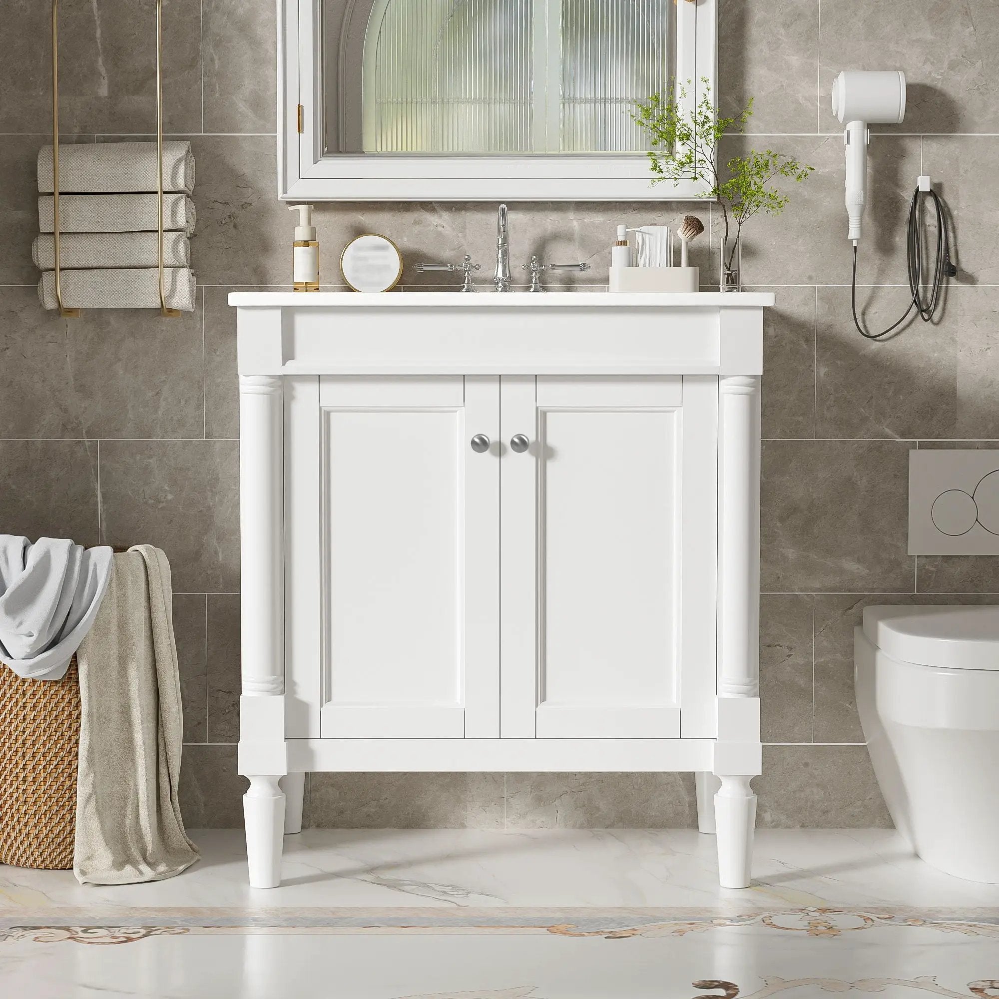 Bathroom Vanity Cabinet With Sink, Soft Close Doors, Storage Cabinet by Unique Piece Furniture