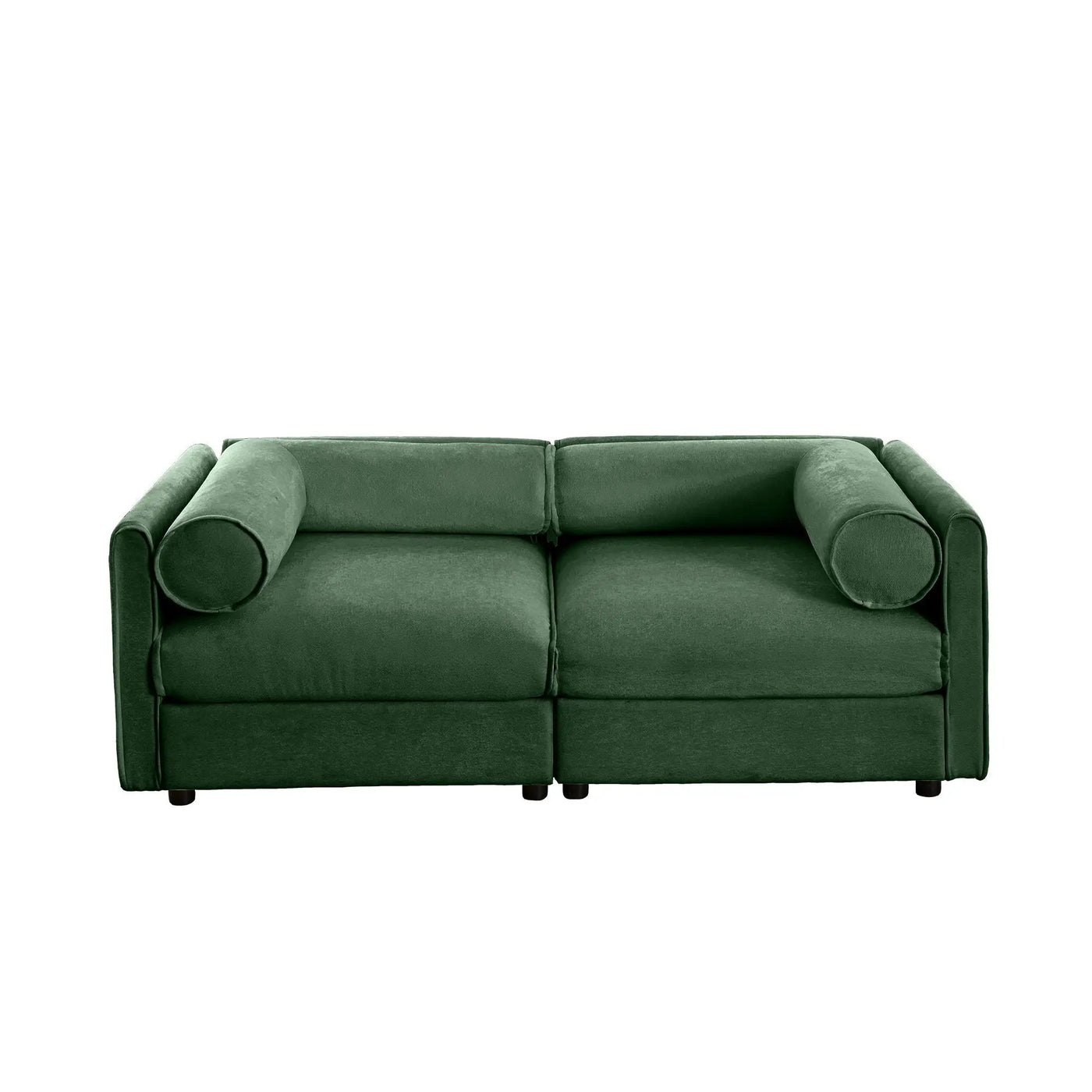 Stylish Sofa With Storage Seat And Cylindrical Backrest by Unique Piece Furniture