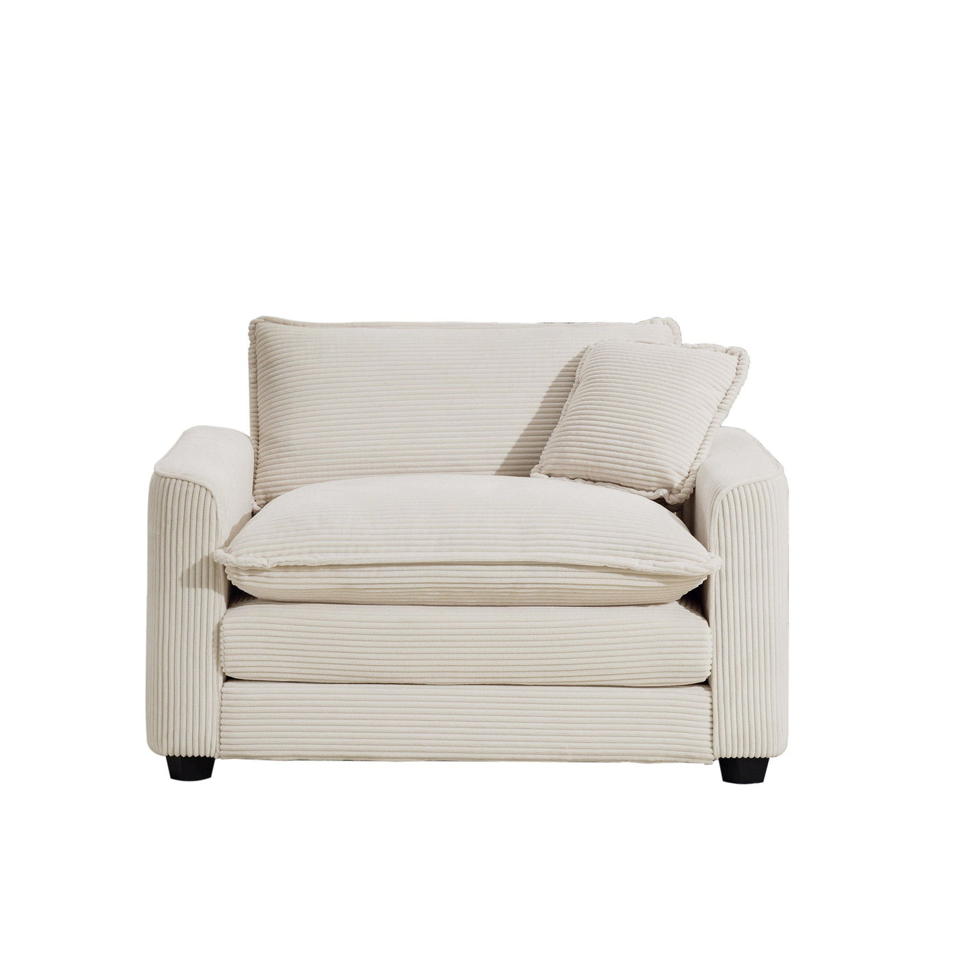 Modern Classic Fabric Single Chair Deep Seat Sofa With Pillow by Unique Piece Furniture