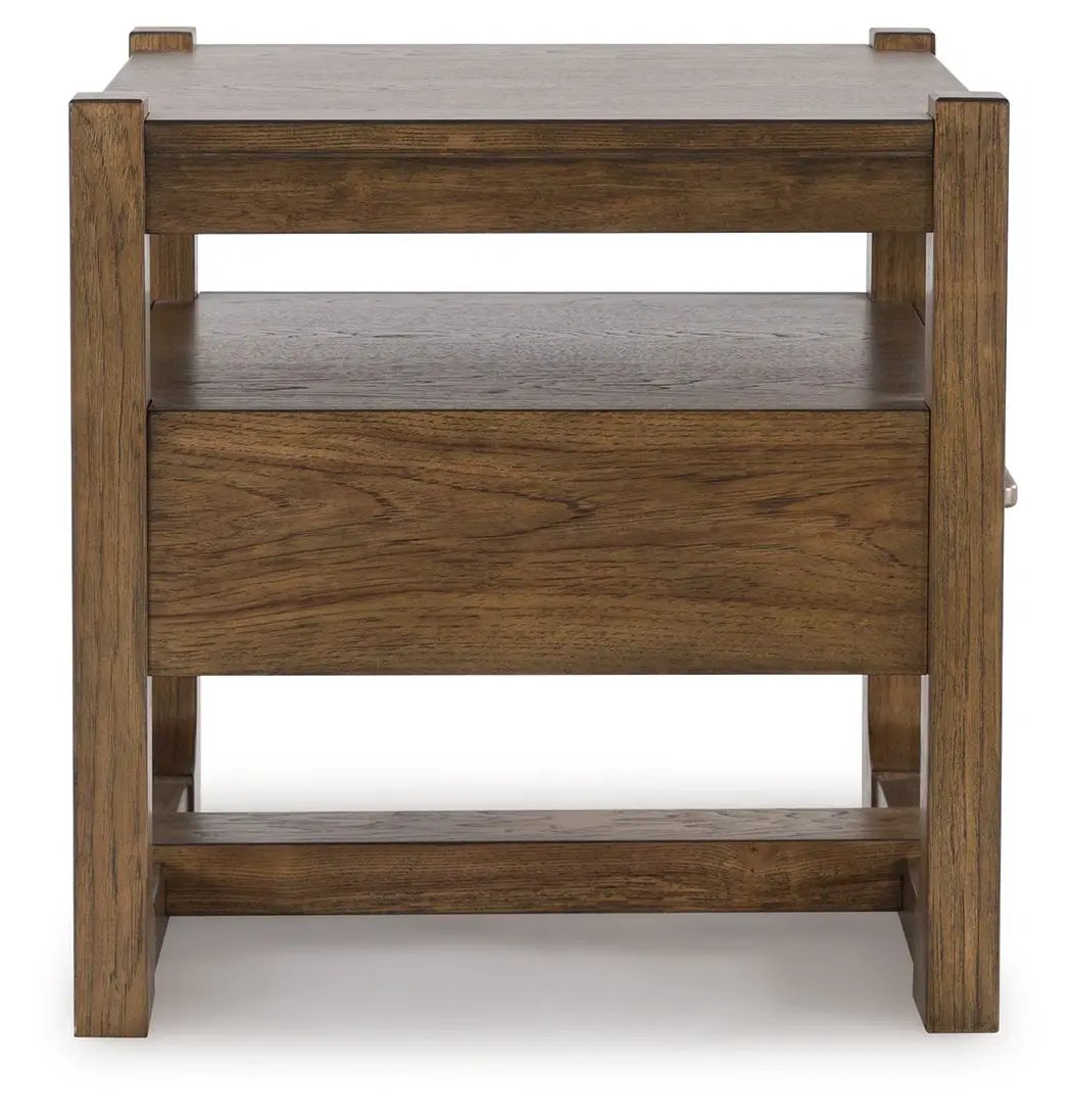 Cabalynn - Square End Table - Light Brown by Unique Piece Furniture