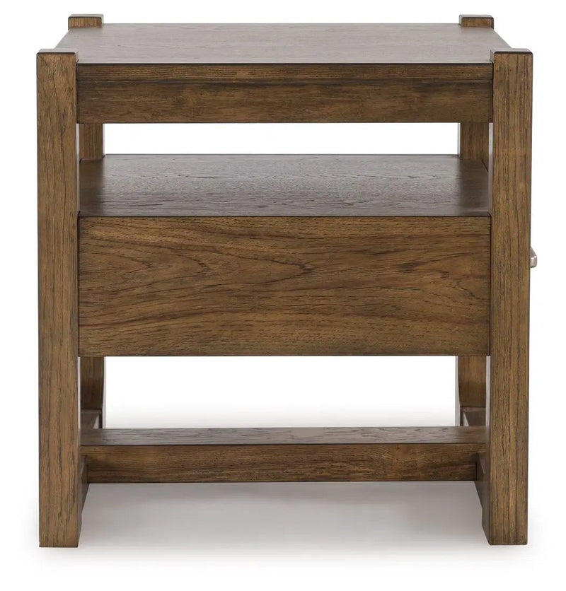 Cabalynn - Square End Table - Light Brown by Unique Piece Furniture