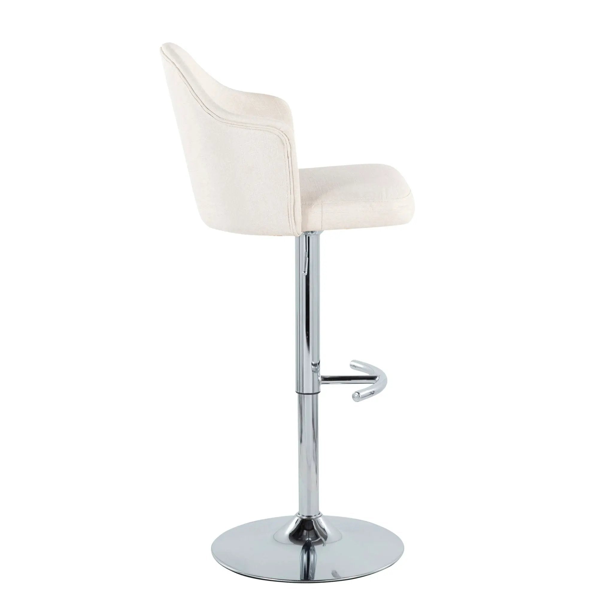 Ahoy - Contemporary Adjustable Barstool With Swivel With Rounded T Footrest (Set of 2) by Unique Piece Furniture