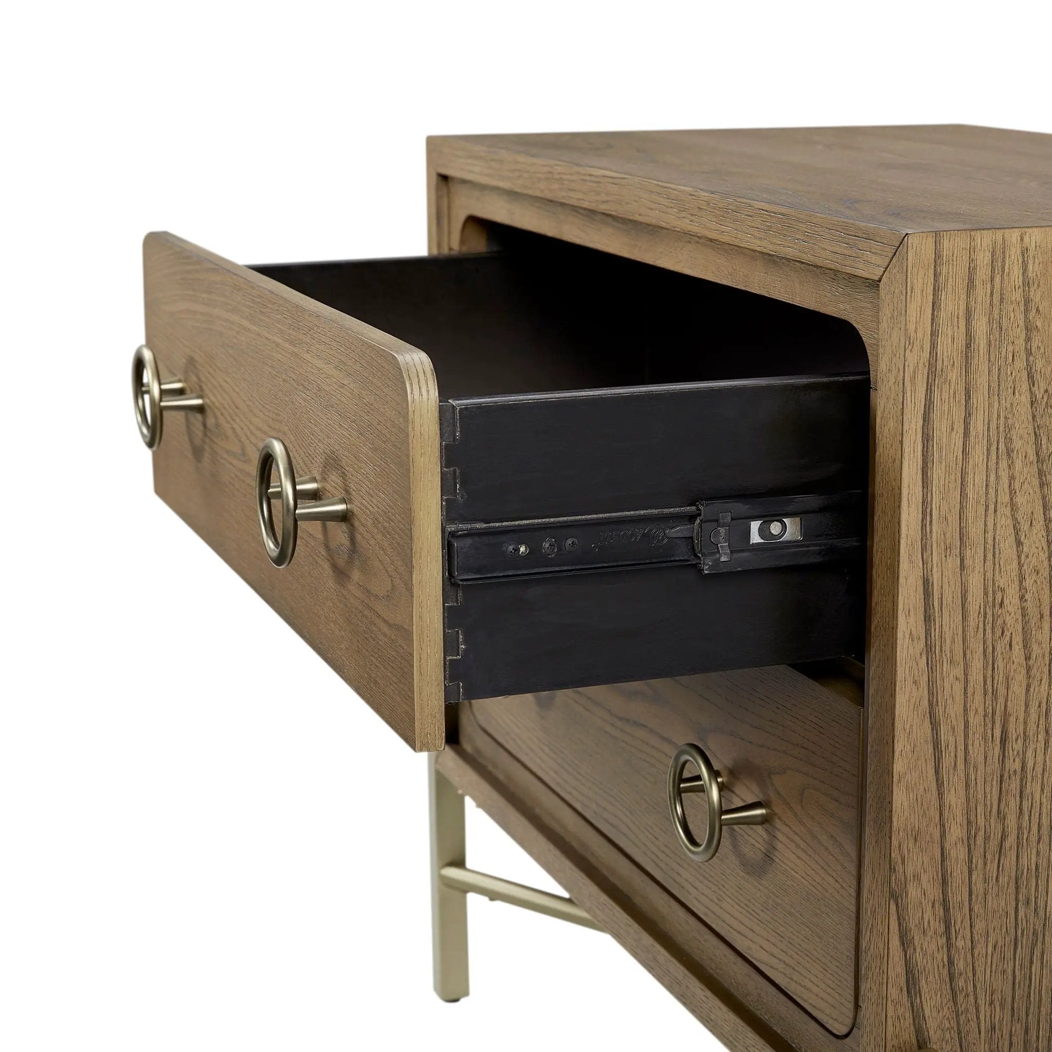 2 Drawer Nightstand With USB - Latte by Unique Piece Furniture