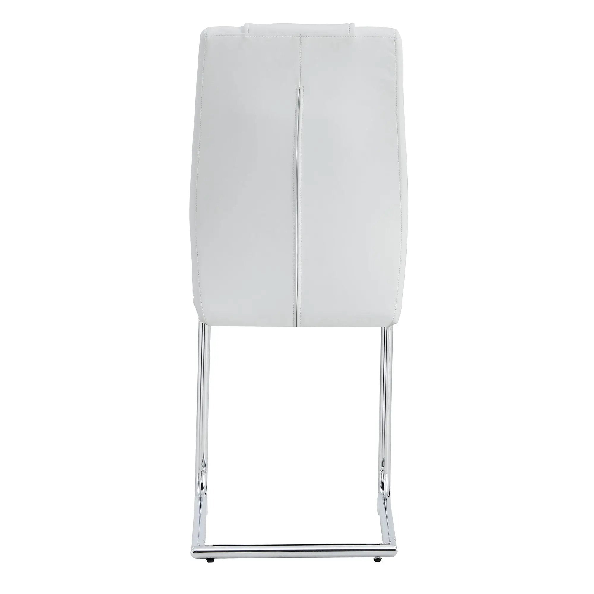 Modern Dining Chairs With Padded Seat, Metal Legs