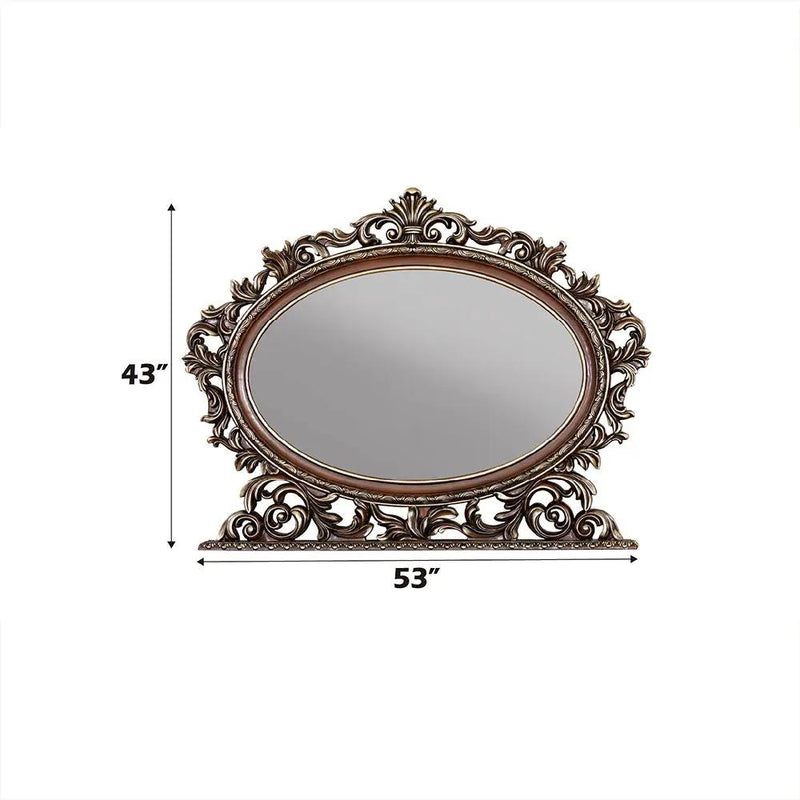 Devany - Oval Mirror - Cherry by Unique Piece Furniture
