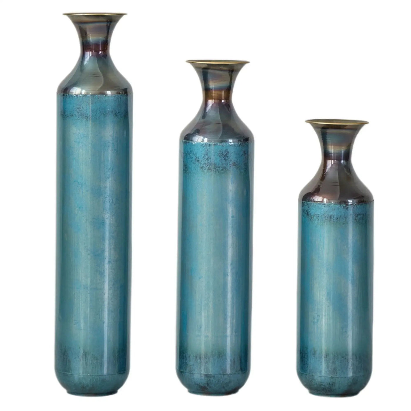 Modern Droplet Shaped Floor Vase Set, 3 Piece Home Decor by Unique Piece Furniture