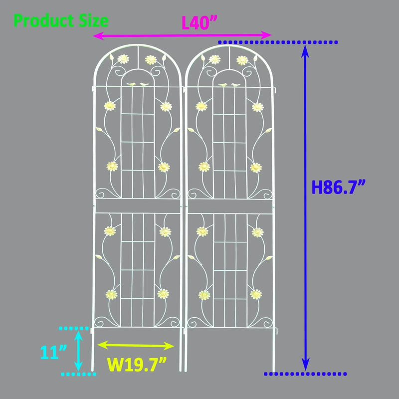 Metal Garden Trellis Rustproof Trellis For Climbing Plant Outdoor Flower Support by HouseOfZazla