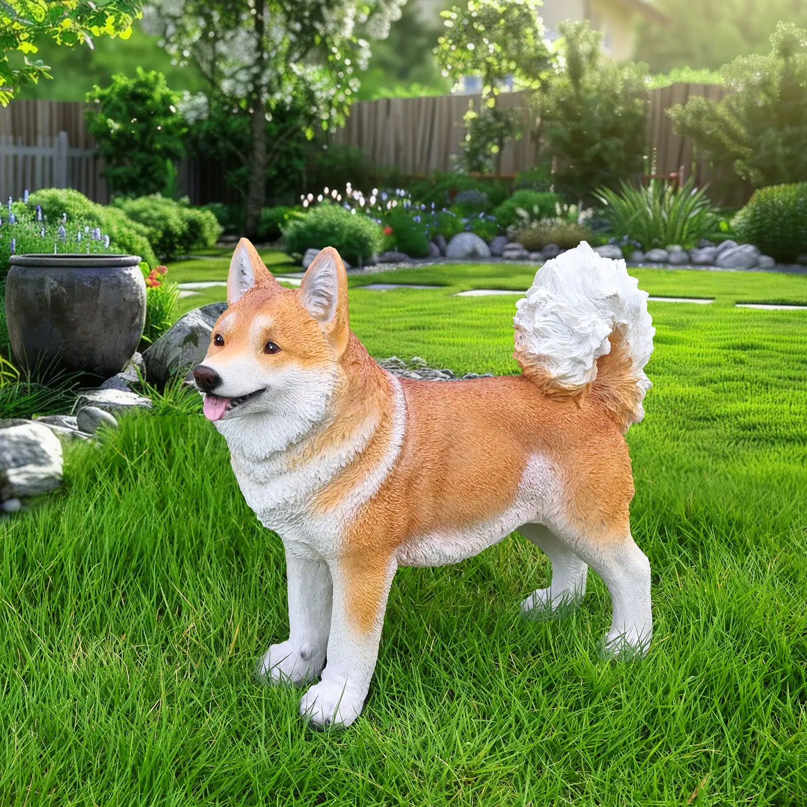 Lifelike Shiba Inu Dog Statue by HouseOfZazla