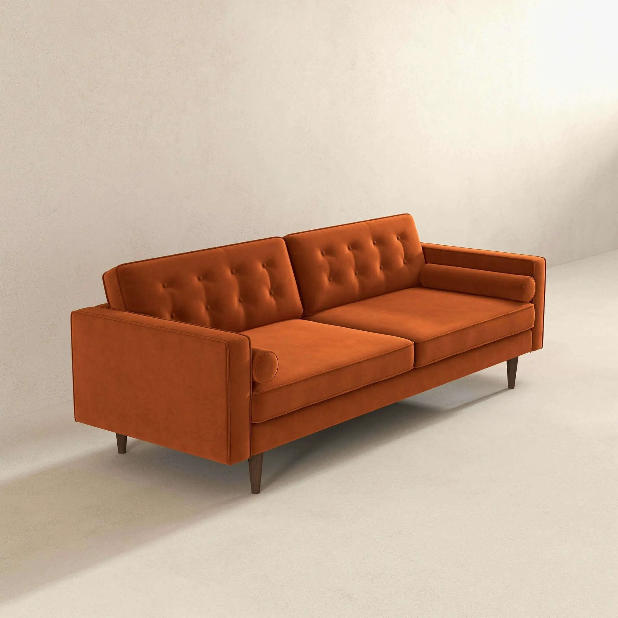 Mid Century Modern Velvet Sofa by HouseOfZazla