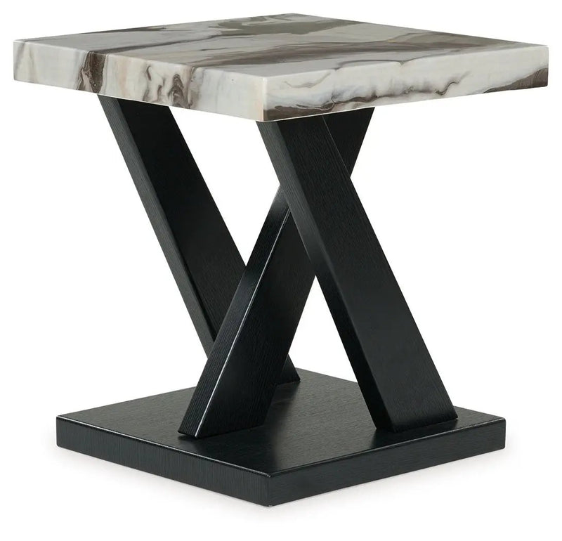 Cendill - Occasional Table Set (Set of 3) - Dark Brown / White / Black by Unique Piece Furniture