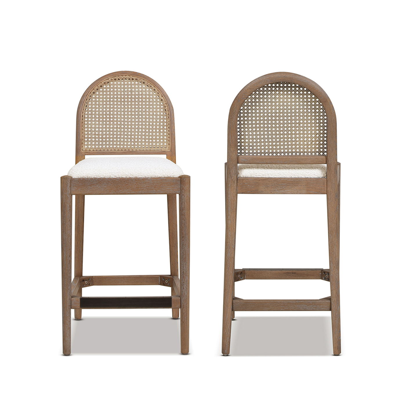 Panama - Curved Back Cane Counter Stool (Set of 2) by HouseOfZazla